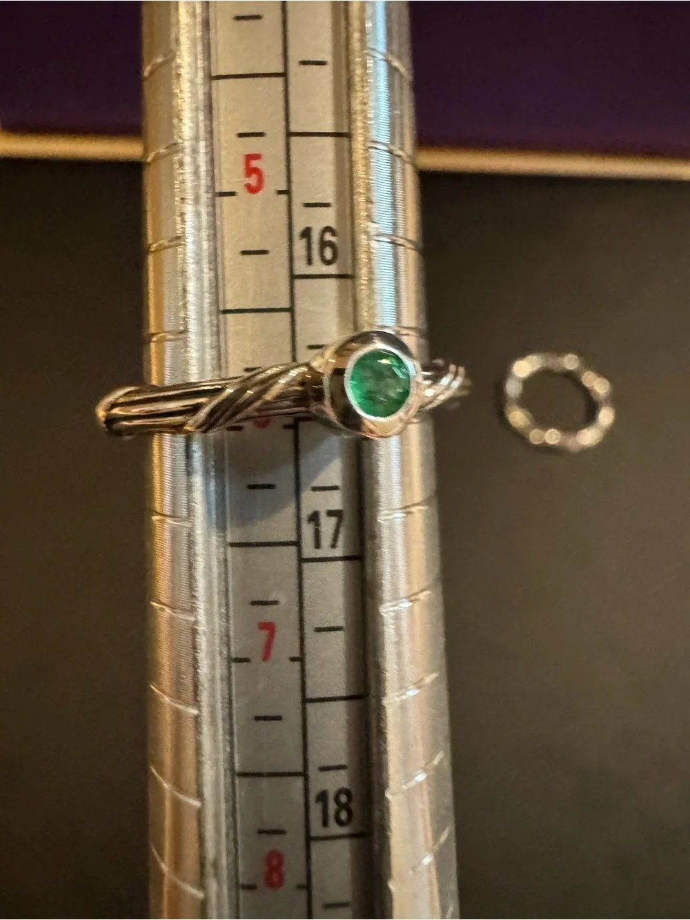 Peter Thomas Roth Sterling Silver and Emerald Slim Band Set